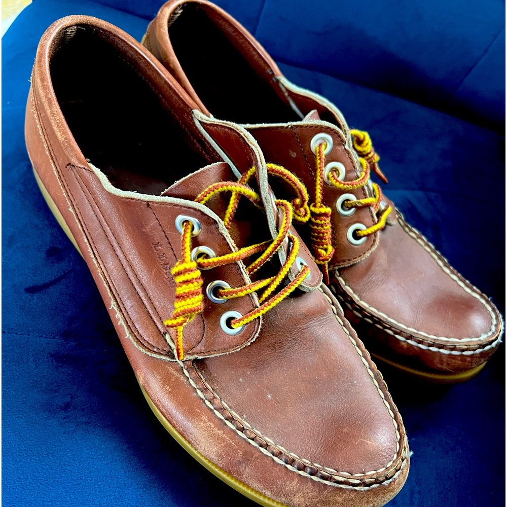 LL Bean Vintage Retro Antique Leather Camp Mocs!